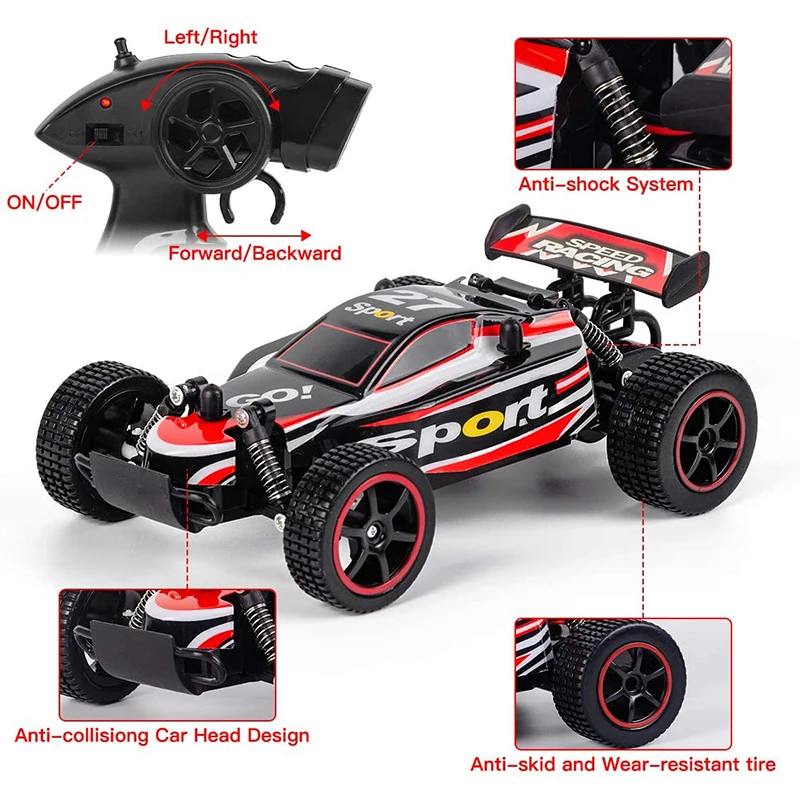 1:20 RC Car 20km/h High Speed Car Radio Controled Machine  Remote Control Car Toys For Children Kids XMAS Gifts RC Drift 2