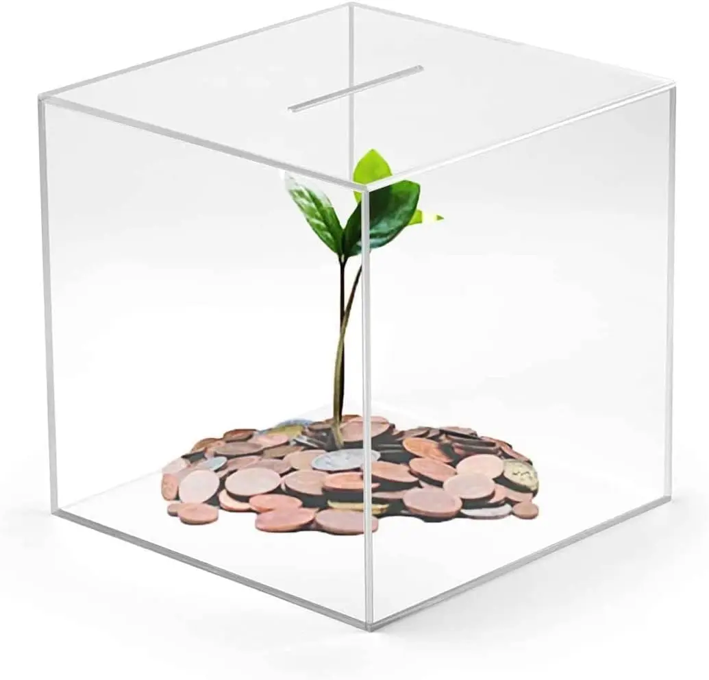 Piggy Bank Piggy Banks for Adults Upgraded Version Clear Acrylic Money Saving Bank Break to Open