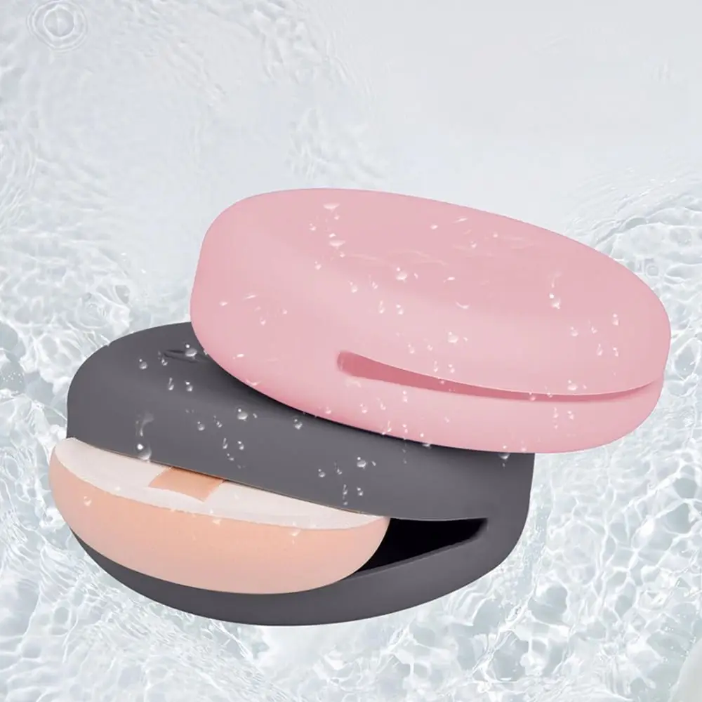 Soft Silicone Makeup Sponge Holder Multi-hole Design Travel Portable Beauty Sponge Storage Case Reusable