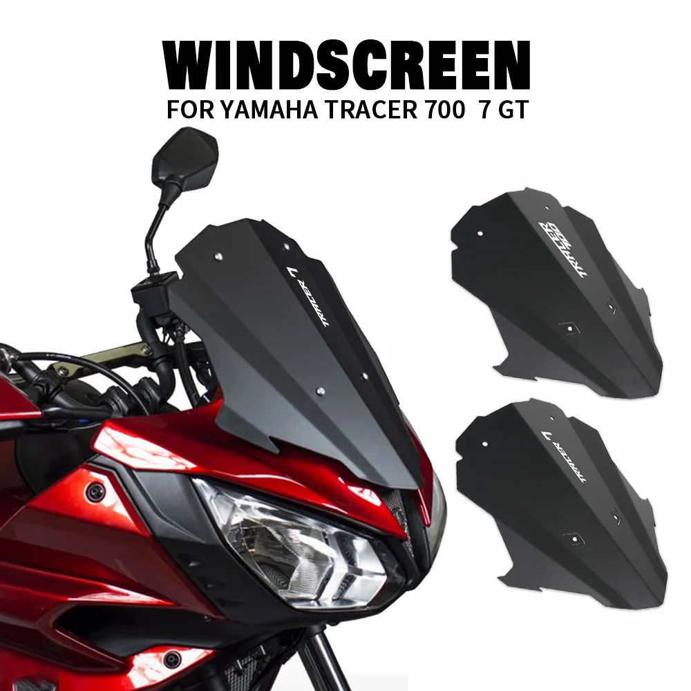 

Smoke Black Motorcycle Double Bubble Windshield WindScreen Screen For YAMAHA TRACER 7 700 GT G T 2020 2021 TRACER700 Accessories