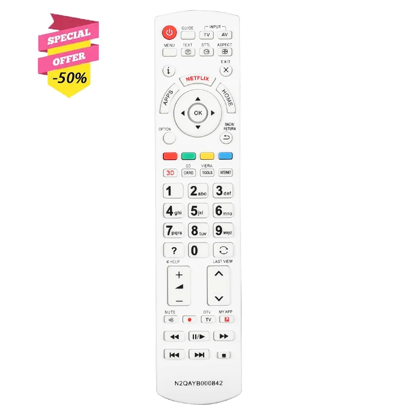 Telecomando Muslimex Per Panasonic Tv Tx-Lr55Dt60 Tx-Lr55Wt60 Tx-L60Dt60Y Tx-L60Dt65B Tx-L65Wt600B Tx-L65Wt600E