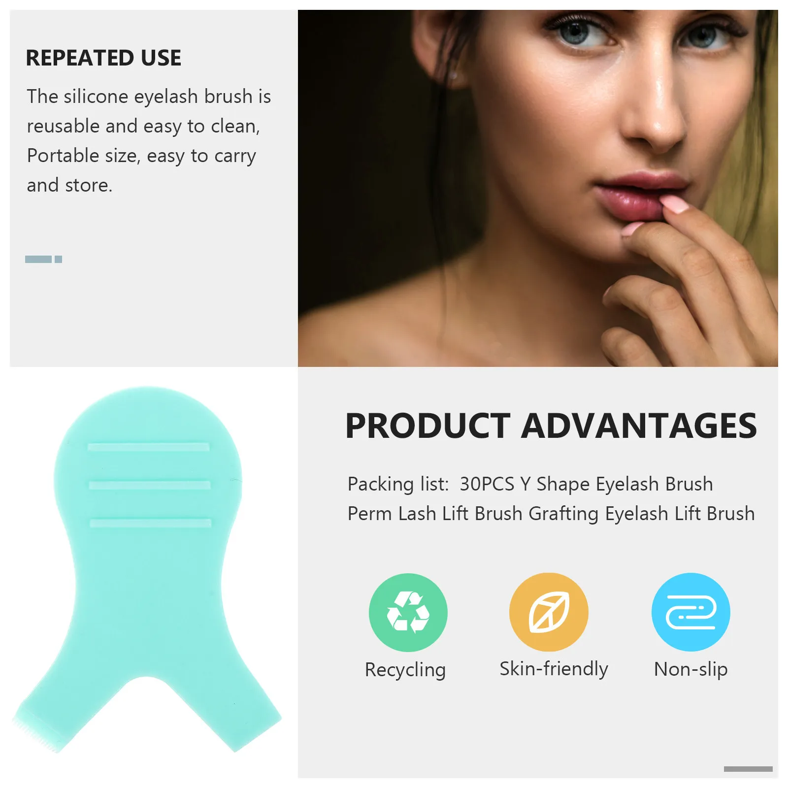 30개 속눈썹 브러쉬 실리콘 래쉬 리프트 도구 펌 연장 속눈썹 도구 메이크업 뷰티 브러쉬 속눈썹