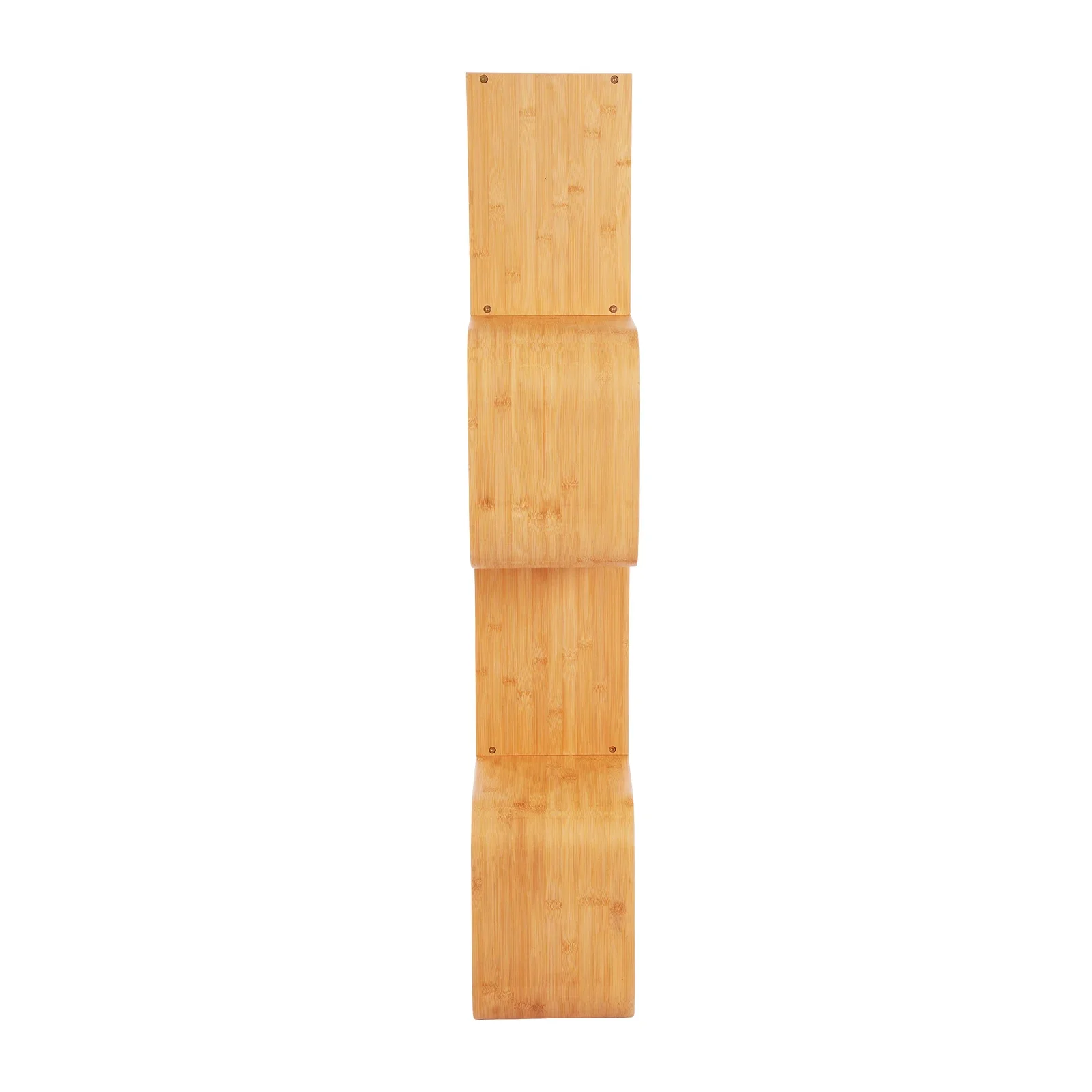 4-tier Floor Standing S-shaped Bookcase with Strong Bearing Capacity and Elegant Appearance 2