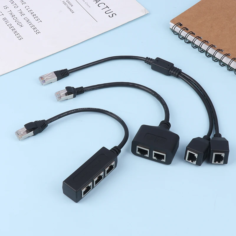 

Разветвитель RJ45 для локальной сети Ethernet, удлинитель коннектора RJ45, адаптер для сетевого удлинителя, 1 штекер на 2/3 гнездо