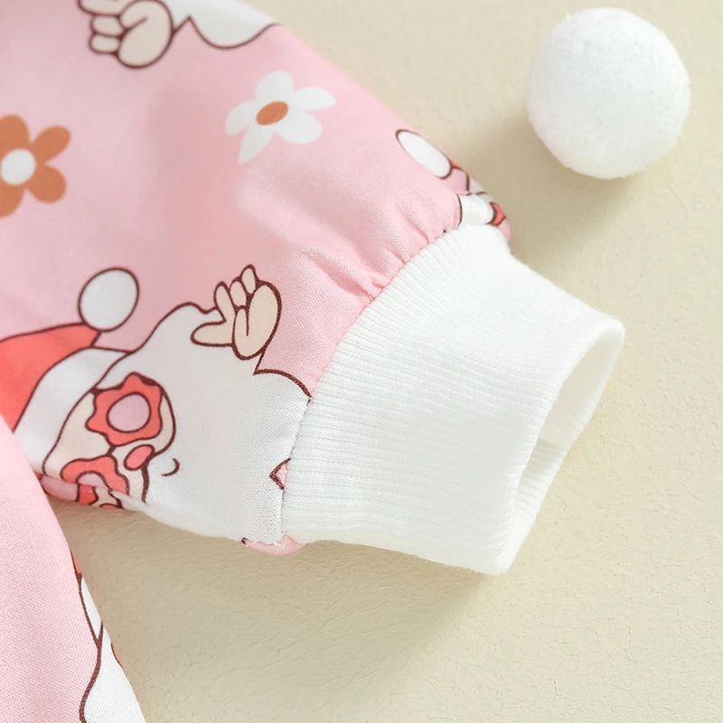

Toddler Girls Christmas Pants Sets Long Sleeve Santa Claus Print Sweatshirt Tops Pants Sets