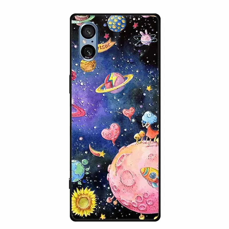 3D Relief Black Silicone Soft Back Cover Case