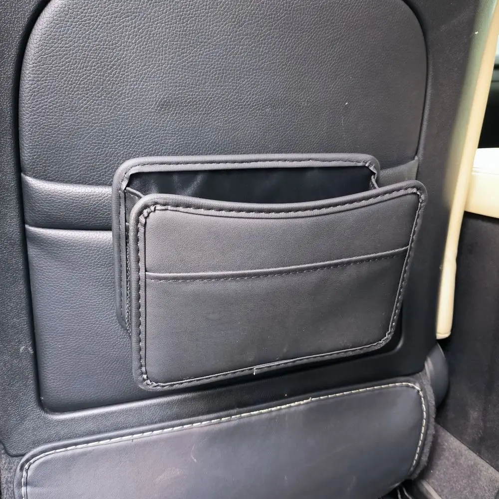 NEW Portable Hanging Mini Car Trash Can Leather Vehicle Dustbin Garbage Organizer Holder Auto Storage Bin Accessories