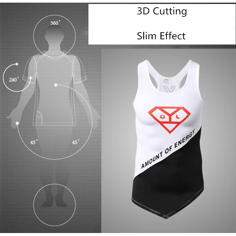 Men's Fitness Tank Top Gym Sleeveless Vest Breathable Temperature Change Printing Training Clothing Workout Running Sportswear