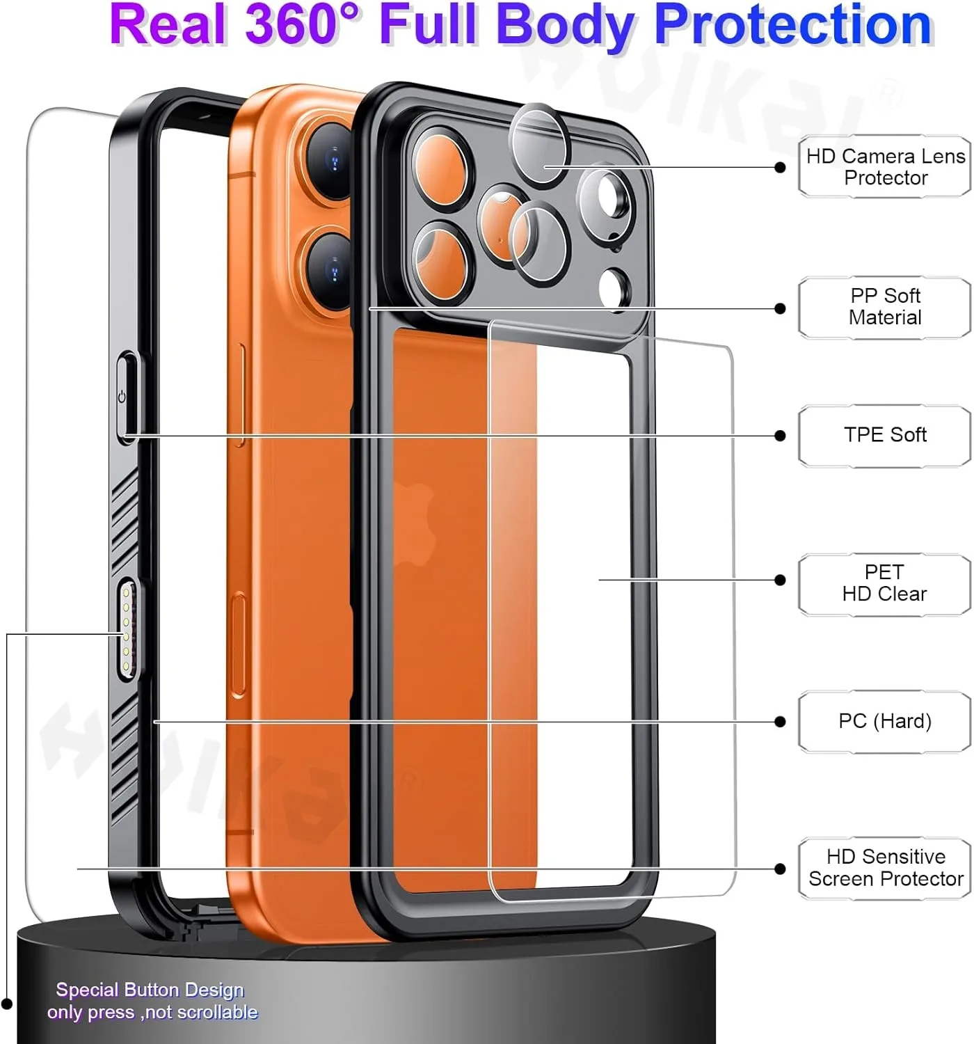 Ultimate IP68 Waterproof & Drop-Proof Heavy Duty Protective Case - Full Body Protection