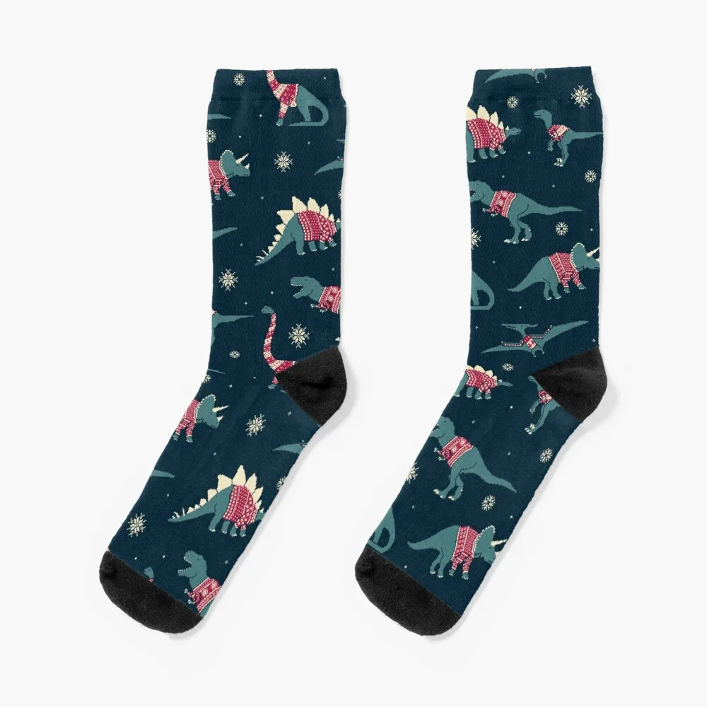 Dinos In Sweaters Socks aesthetic Rugby Socks Male Women's navy carolina argyle socks rugby summer fashionable running socks male women s