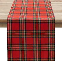 Christmas Table Runner Scottish Tartan Plaid Home Dinning Table Decoration Tablecloth For Festival Christmas Party Table Cover 1