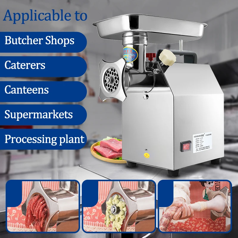 Heavy Duty Electric Meat Mincer Grinder Max Powerful Home Portable Sausage Stuffer Meat Mincer Food Processor HW-12 2