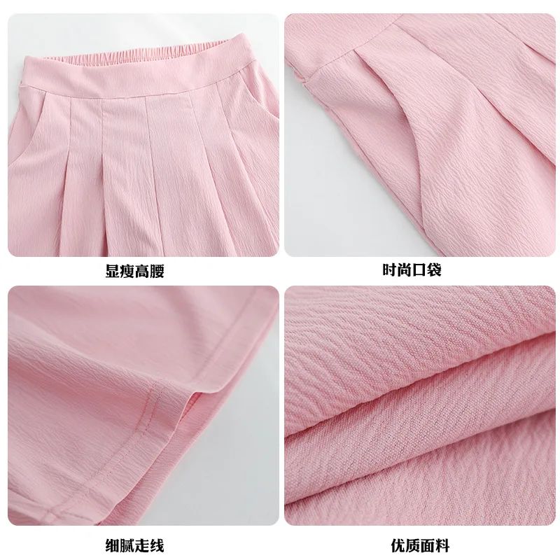 Women Shorts 2024 Summer Candy Colors Casual high waist loose half shorts for girls Soft Cool female Outwear Shorts