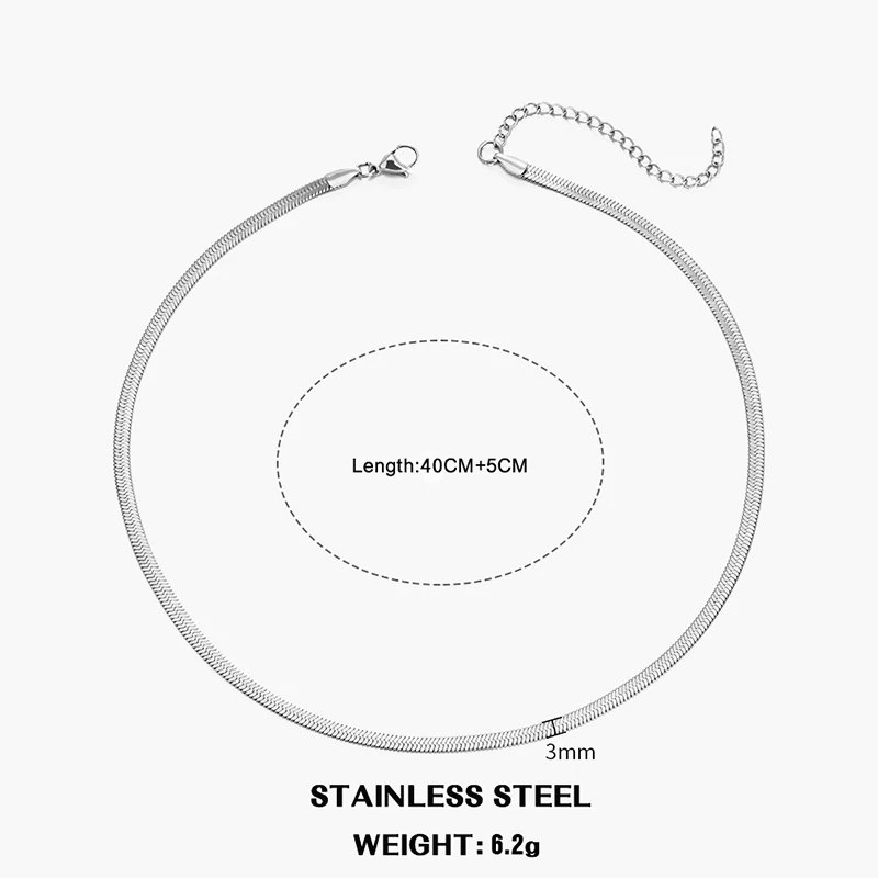 Silver-3mm-40cm
