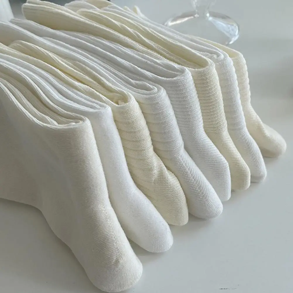 

Breathable Mid-calf Socks Stylish Women's Mid-calf Cotton Socks for Daily Wear Sports Breathable Elastic for Work for Women