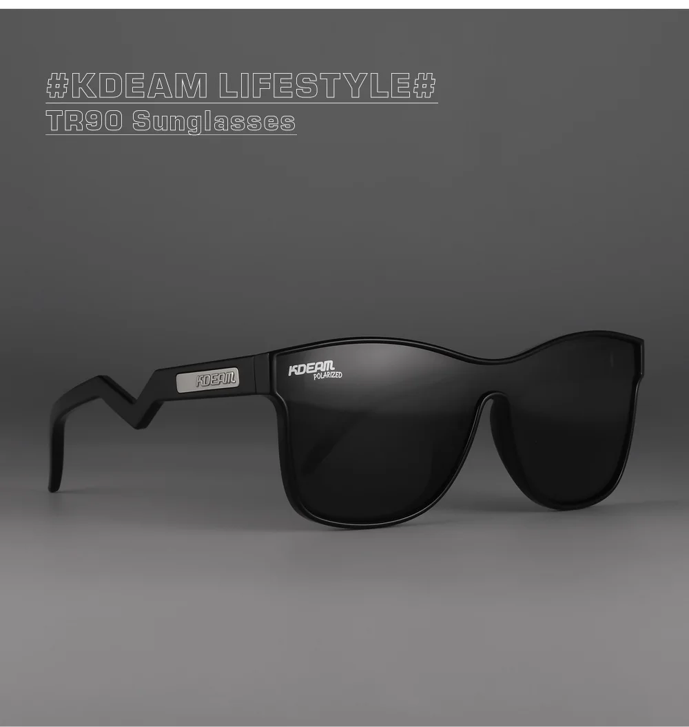 Kdeam 1,2mm polarisierte Sonnenbrille ultraleichte tr90 Herren Outdoor Sport bunte Brille 3d Metall Logo Fahrrad brille kd0809 – Detail 2