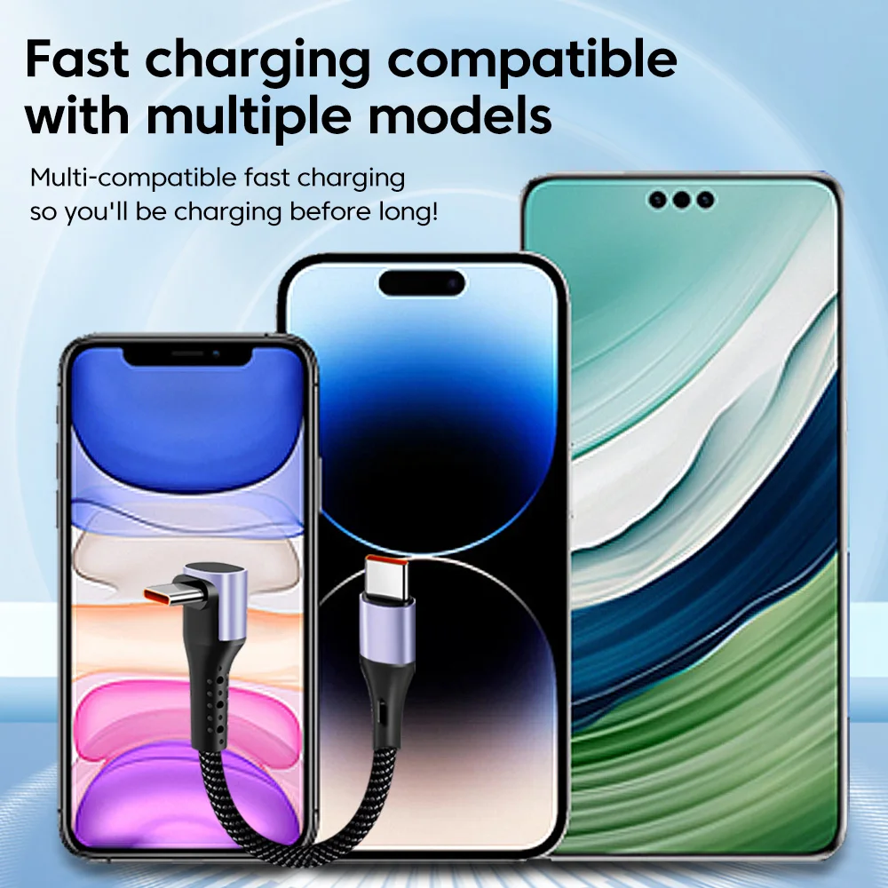 รูปสินค้า สายชาร์จ USB-C ความเร็วสูง สำหรับ iPhone Samsung Huawei