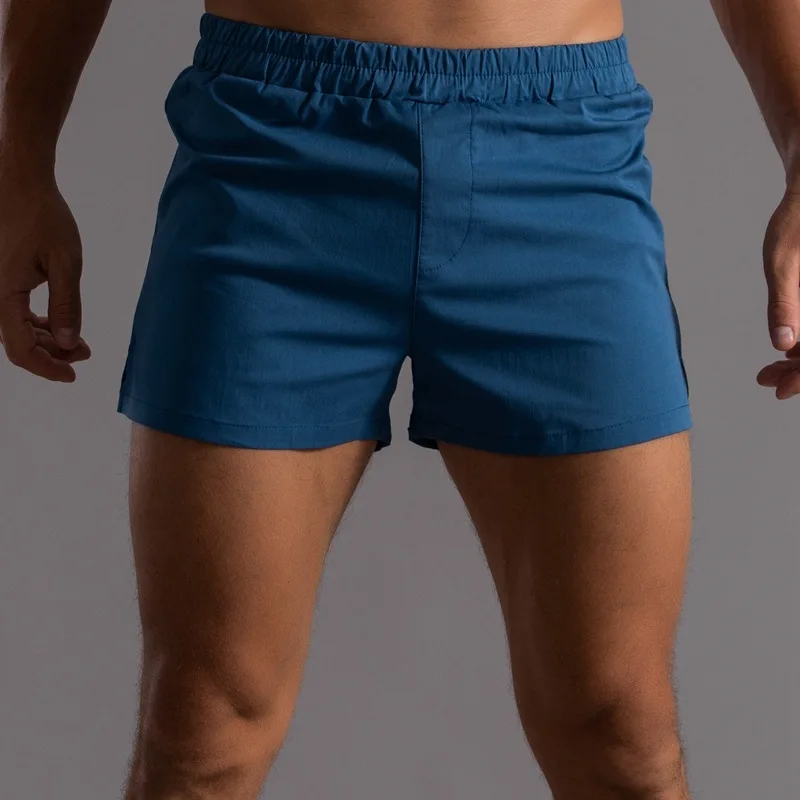 

Men's Pajama Shorts Male Thin Home Sport Fitness Gym Lounge Boxer Shorts 2022 Summer New Cotton Solid Color Sleepwear Underpants
