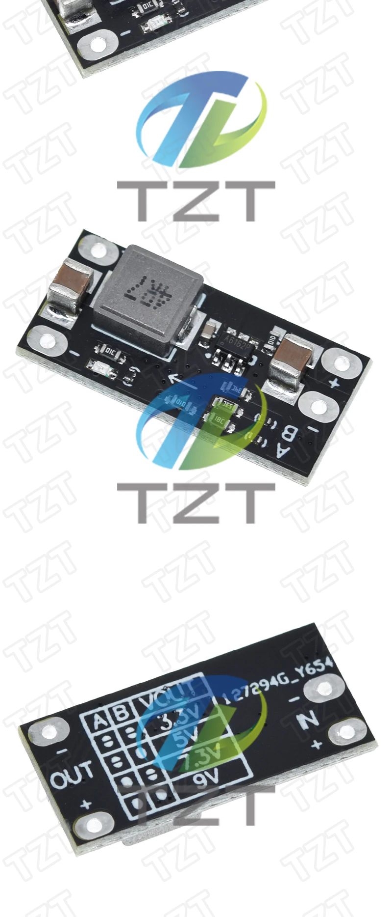 TZT 1/5 Stück Step-Down-Board 12 V auf 5 V Mini-DC-DC-Abwärtsmodul 2 A unterstützt 9 V/7,3 V/5 V/3,3 V Ausgang – Detail 6