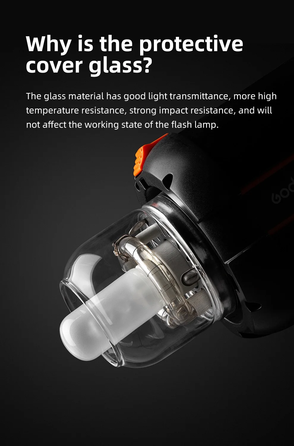 Protector Cap Glass Cover Dome for GT / GS / QT / QS Series Studio Flash Strobe