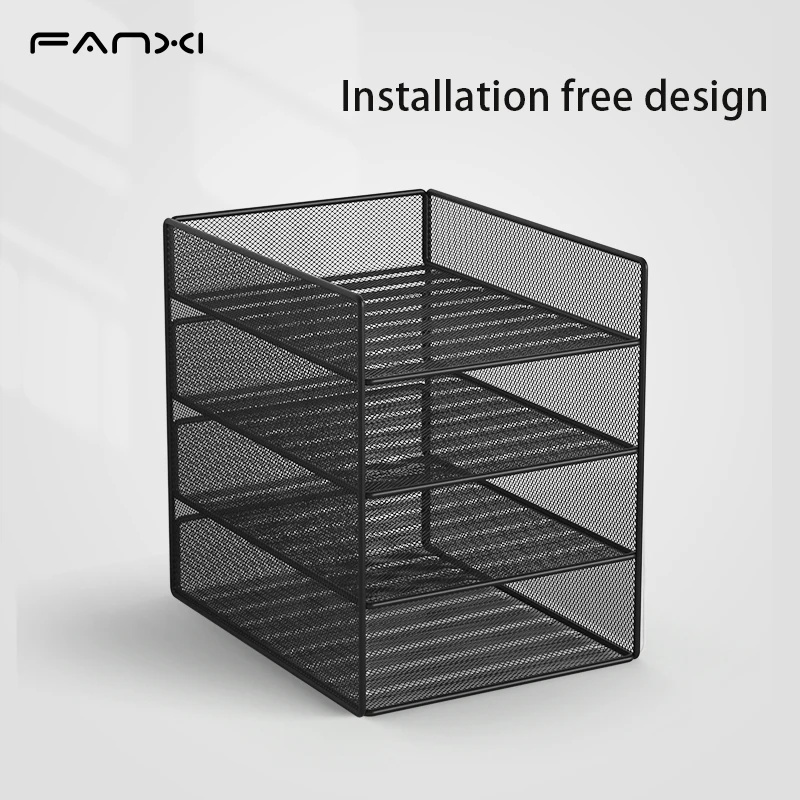 4-Tier Desk Organizer Desktop storage rack Desk file holder No installation organizer Desk Organizer for Office School Home 3