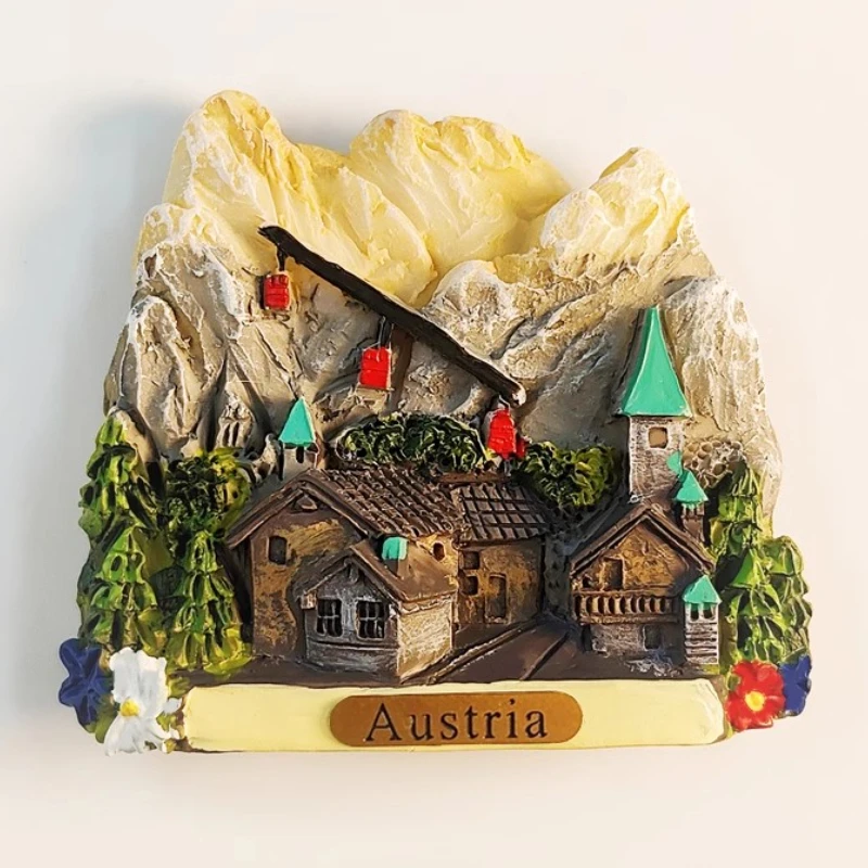 

Austria Travelling Souvenirs Alps Fridge Magnets Vienna Karlskirche Refrigerator Stickers Home Decor Wedding Gifts