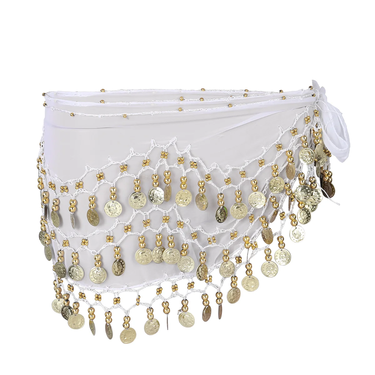 

Valiclud Wrap Skirt Renaissance Accessories Belly Dance Hip Scarf Gold Coins Womens Dance Skirts Belly Dancer Costumes Women