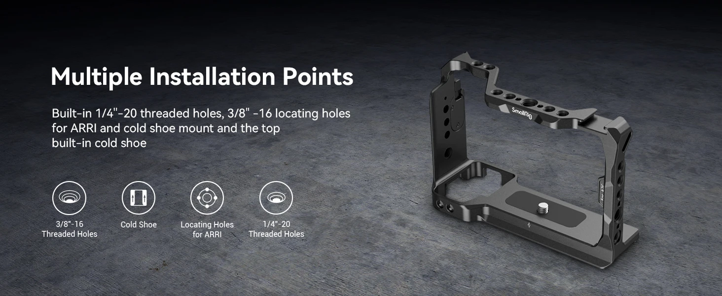 for Sony A7C Camera Cage for Sony Alpha 7C with Cold Shoe Quick Release Plate fo