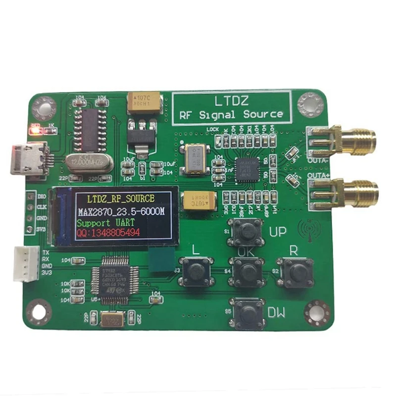 

LTDZ MAX2870 STM32 23.5-6000MHz Signal Source Module USB 5V Powered Frequency and Modes Accessory