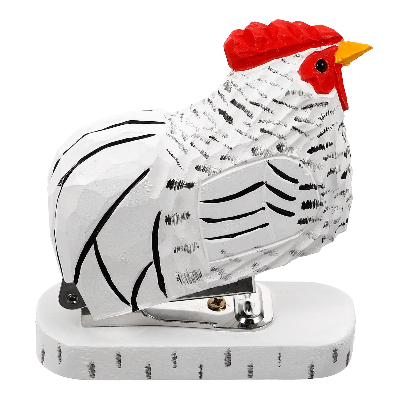 나무 수탉 동물 스테이플러 작고 귀여운 재사용 가능한 종이 스테이플러 사무실 데스크탑 도구 동물 장식 스테이플러 책상 액세서리