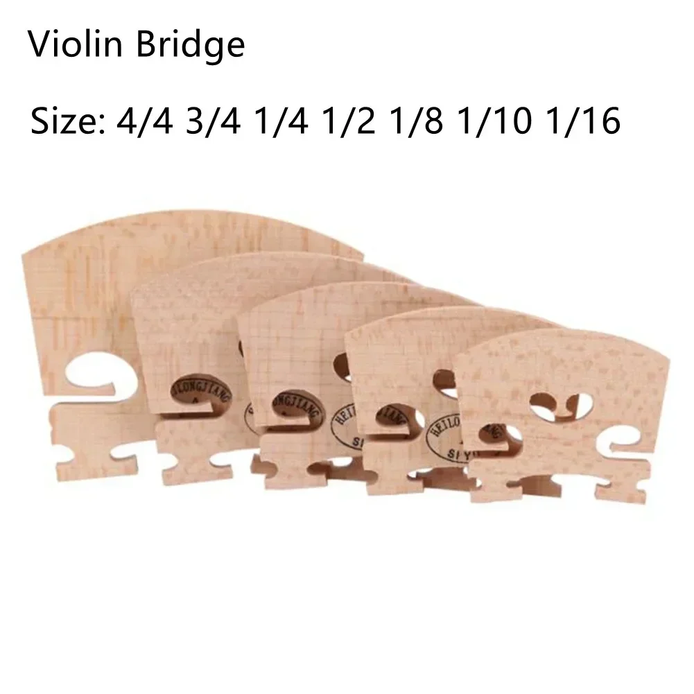 Violin Bridge Maple Full Size 4/4,3/4,1/4,1/2,1/8,1/10,1/16 Violin Accessories Luthier Parts Bridge All Size