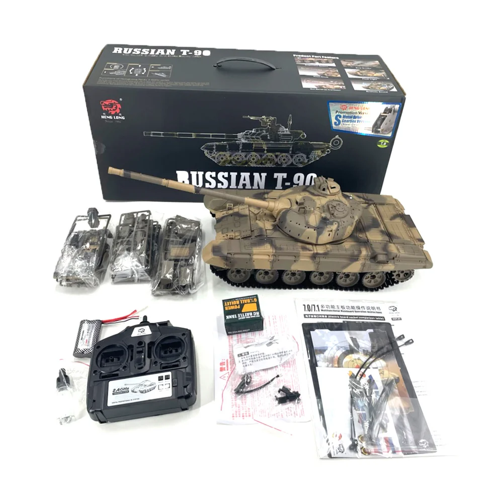 Coolbank Rc Tank Russian t-90 1:16 Remote Control Tank Model That Shoots Military Vehicle Toys for 14+ Boys Heng long 3938 t-90 5