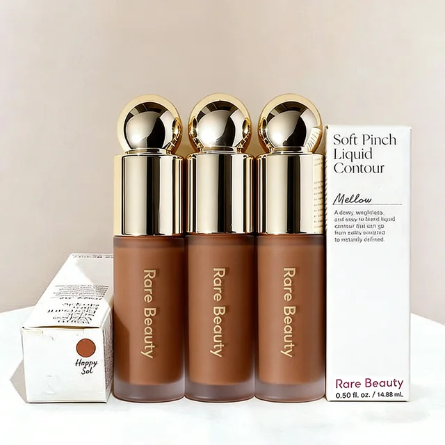 Rare Beauty Soft Pinch Liquid Bronze Contour Stick, teinte liquide pour le contour du visage, effet naturel, longue tenue, waterproof, éclaircissant, outil de maquillage 3D pour le visage 1