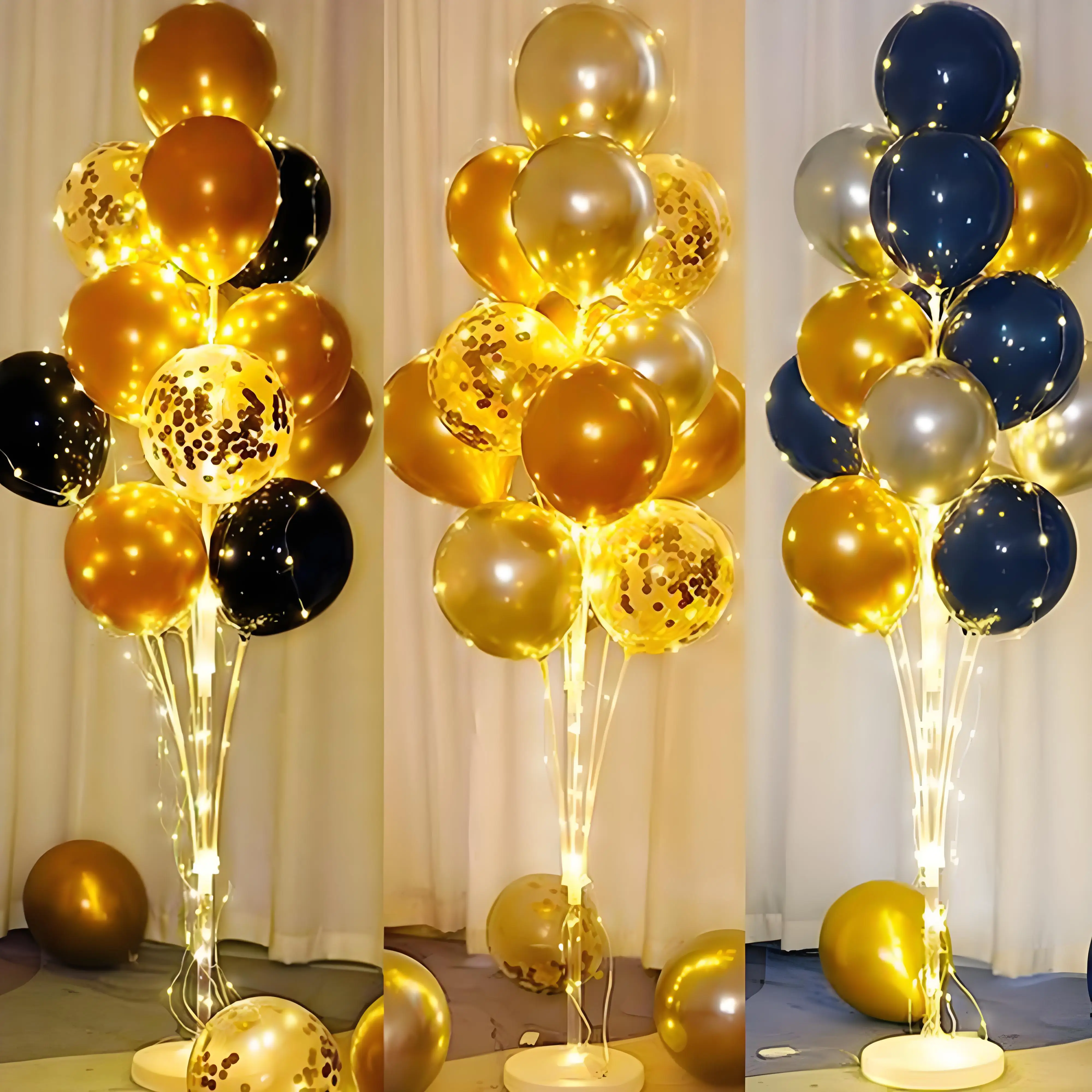 Runtow 2er-Set Ballonständer mit Sockel, Ballonsäulenständer für Hochzeit, Weihnachten, Neujahr, Geburtstag, Abschlussfeier, Dekoration – Detail 8