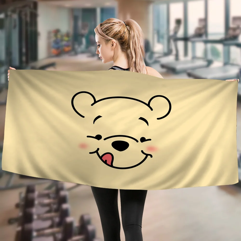 Winnie The Pooh Microfiber Printed Beach Towel Mountain Climbing Yoga Beach Swimming Running Absorbent Soft Towel 4
