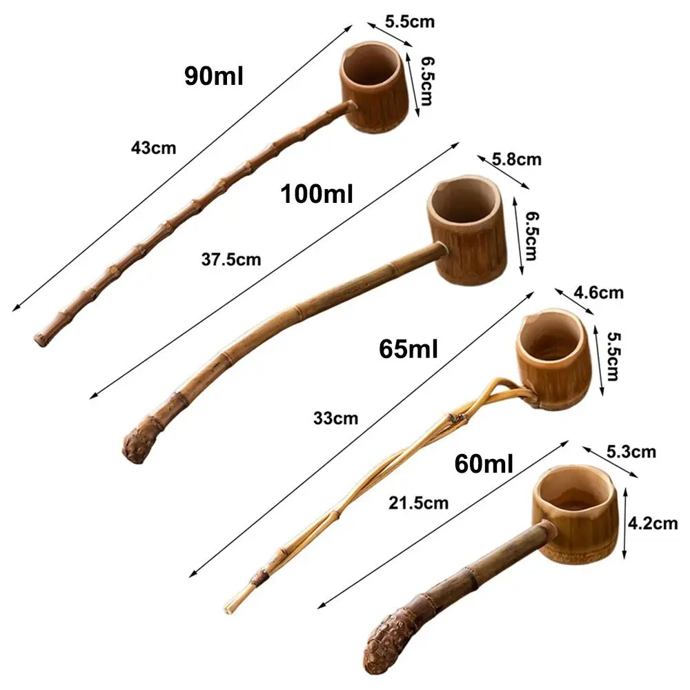 Handmade Bamboo Tea Infuser with Long Handle - Retro Style Tea Ceremony Utensil