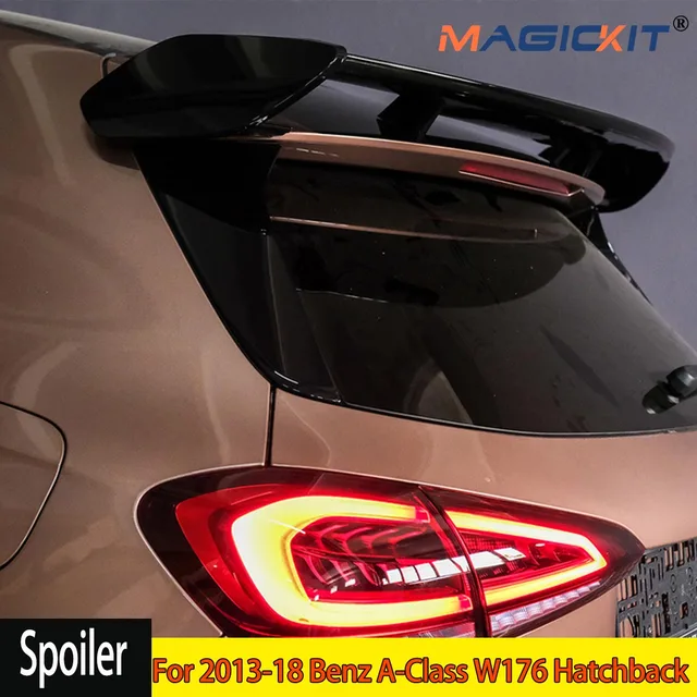 For Mercedes Benz A-Class W176 2013-2018 Hatchback Spoiler ABS A160 A180 A200 A250 A45 5-Door Roof Wing 1