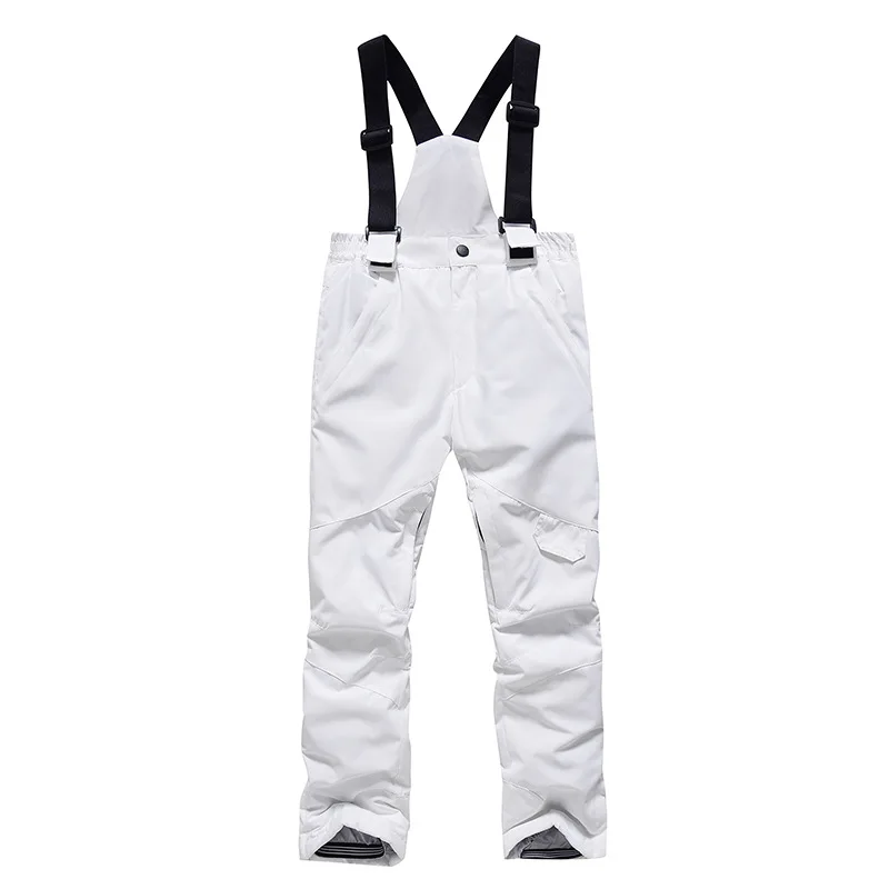 Kids New Winter Thick Warm Skiing Pants Boys And Girls Windproof Waterproof Suspender Trousers Snow Snowboard Pants