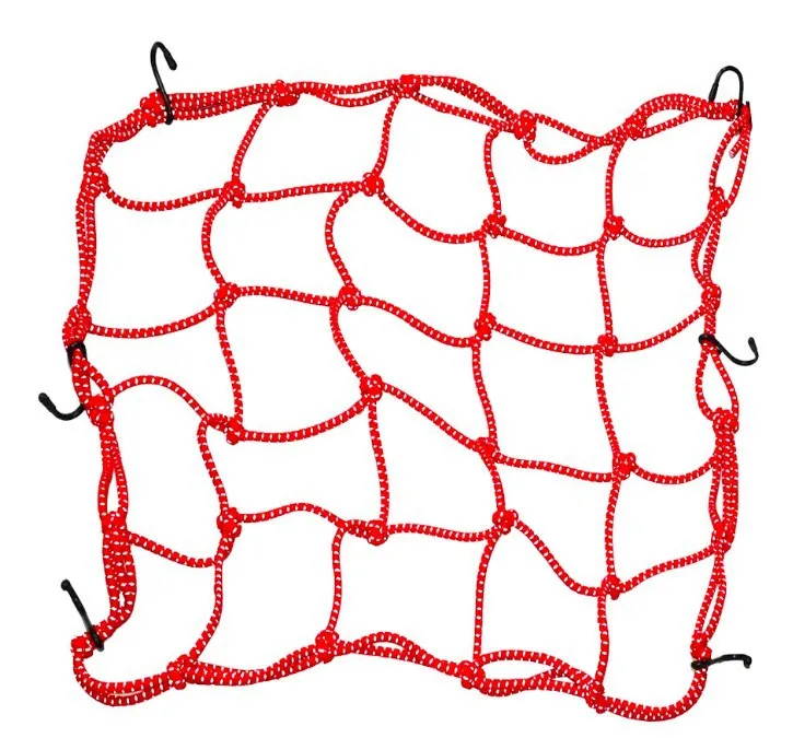 Universal Motorcycle 6 Hooks Luggage Net Bike Hold down Fuel Tank Luggage Mesh Web Bungee Black Helmet Bike Tank Car styling