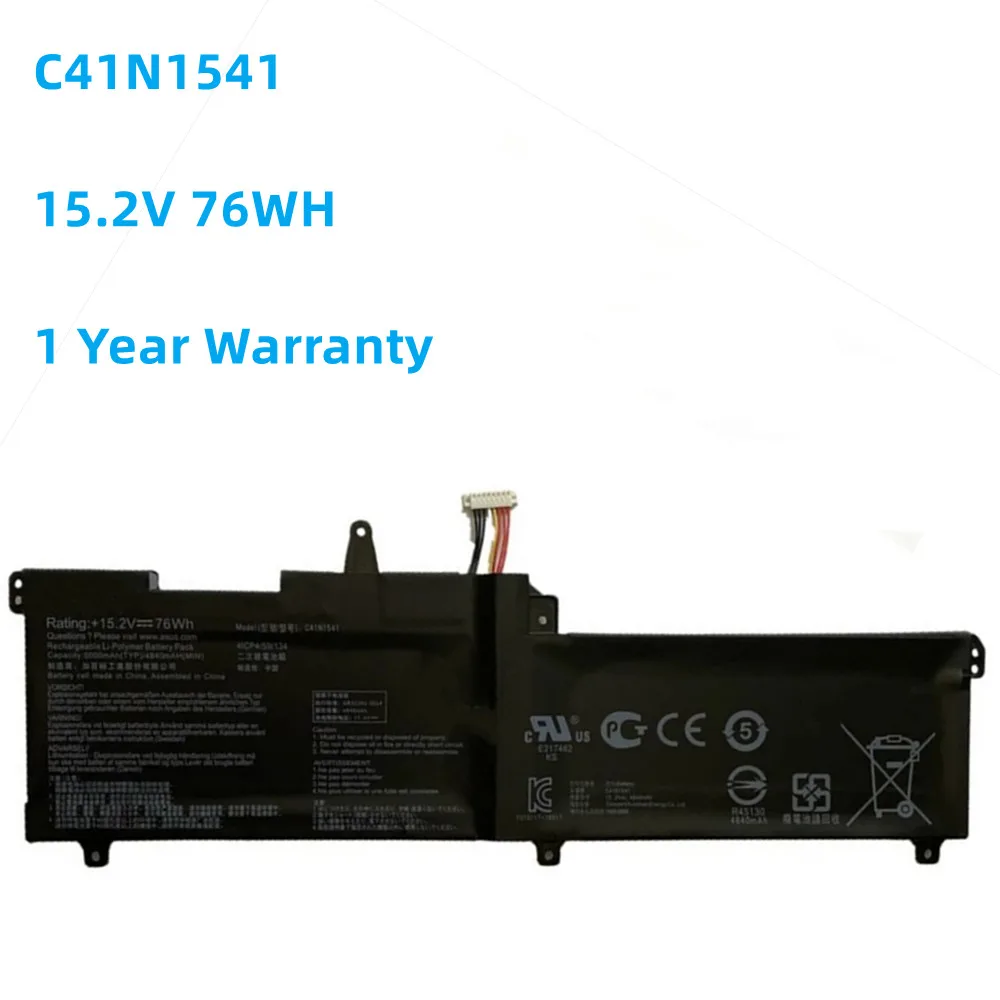 

NEW C41N1541 15.2V 76WH Laptop Battery For ASUS ROG GL702 GL702V GL702VM GL702VS GL702VT GL702VM1A 0B200-02070000