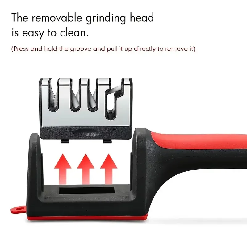 Knife Sharpener 4 Stages Multifunctional Portable for Outdoor Camping Household Kitchen Gadgets