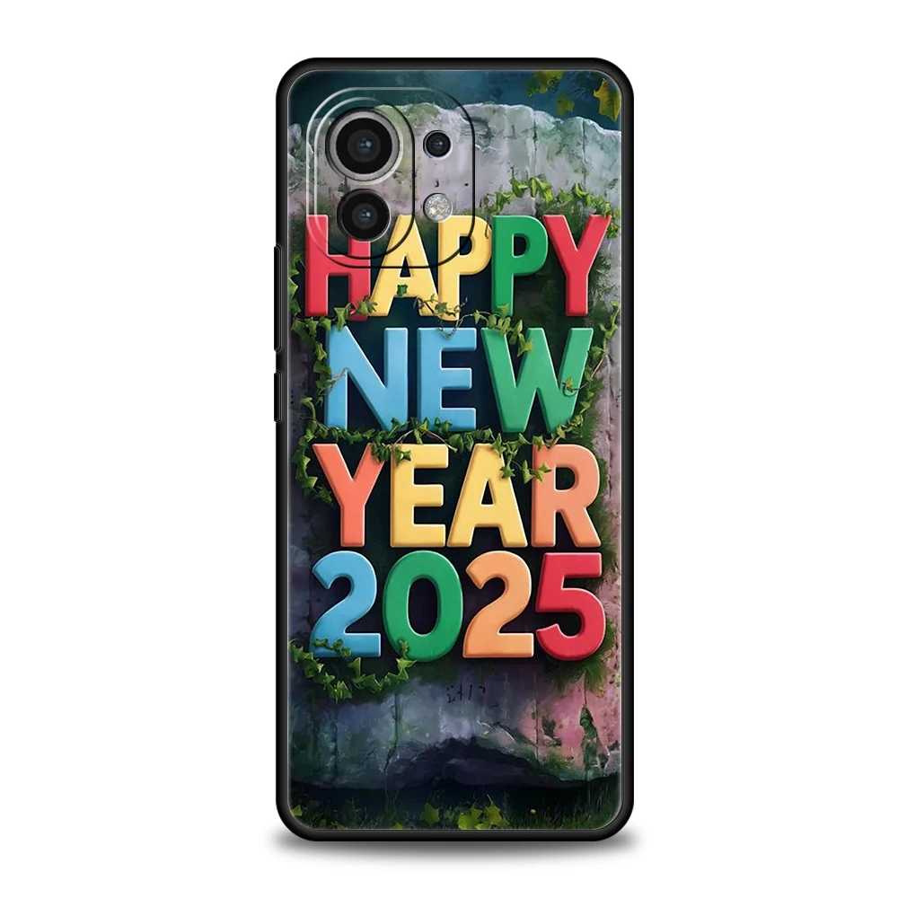 Festive Shockproof Silicone Phone Case Cover - New Year & Christmas Edition