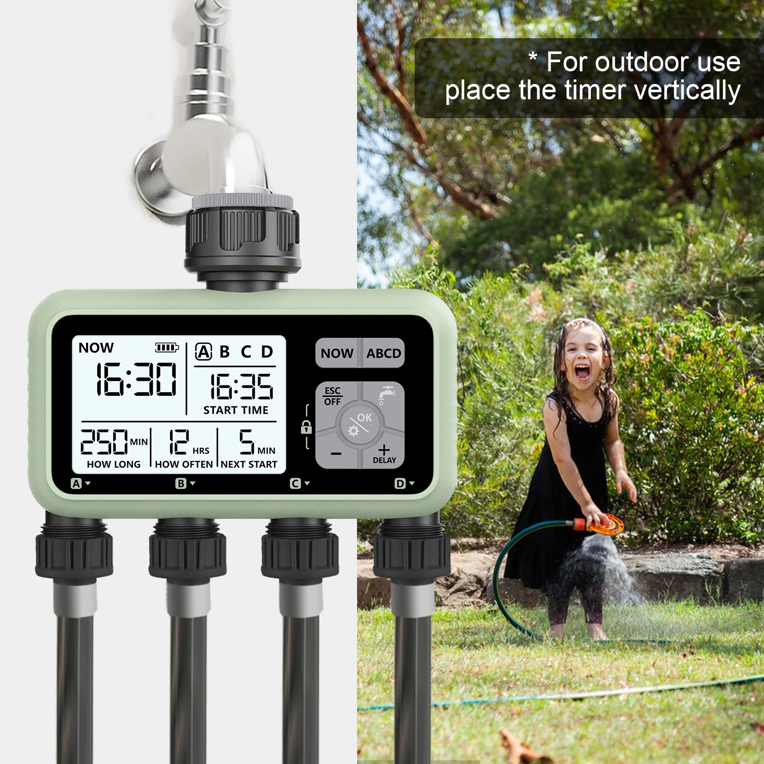 Eshico HCT-379 Intelligent Electronic Digital Automatic Water Timer Outdoor Home Garden Lawn Greenhouse Irrigation System 5 Eshico HCT-379 Intelligent Electronic Digital Automatic Water Timer Outdoor Home Garden Lawn Greenhouse Irrigation System 5