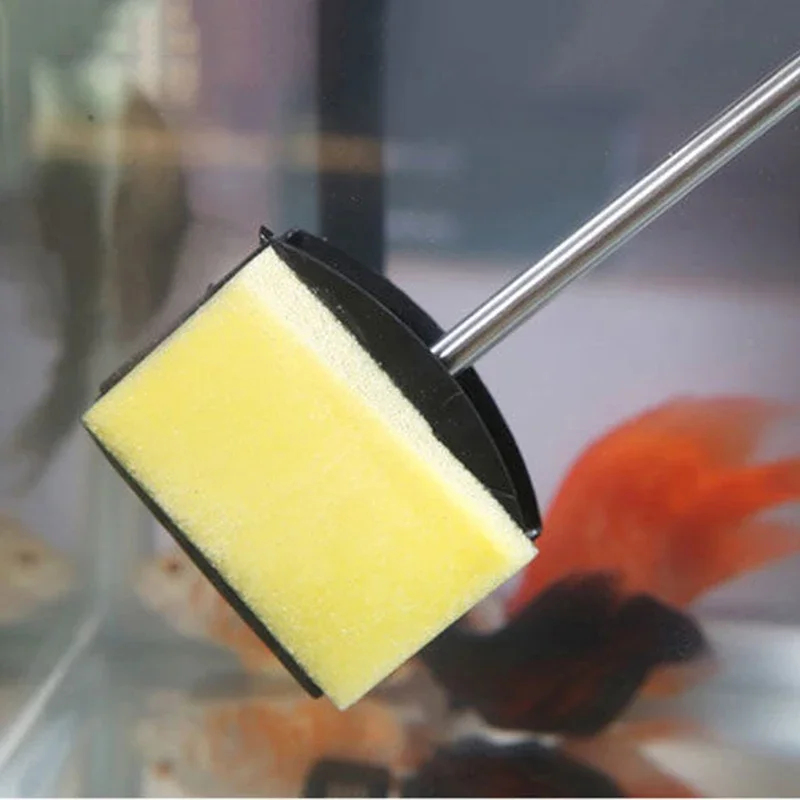 Fish Tank Cleaning Brush Long Handle Double-sided Aquarium Cleaning Tool