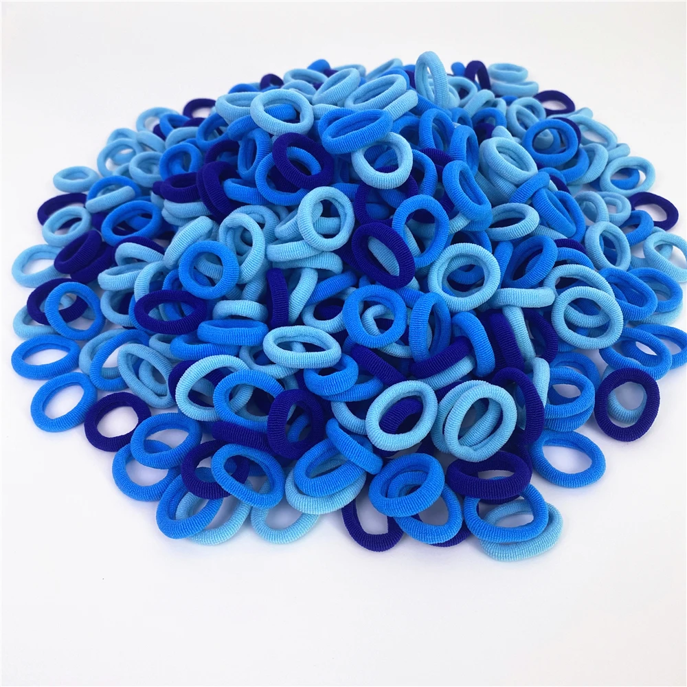 50/100 Stück Haarbänder für Kinder, buntes Nylon, Scrunchie, Haargummis, Gummiband, Kinder, elastisches Haar, Meilen-Zubehör – Detail 9