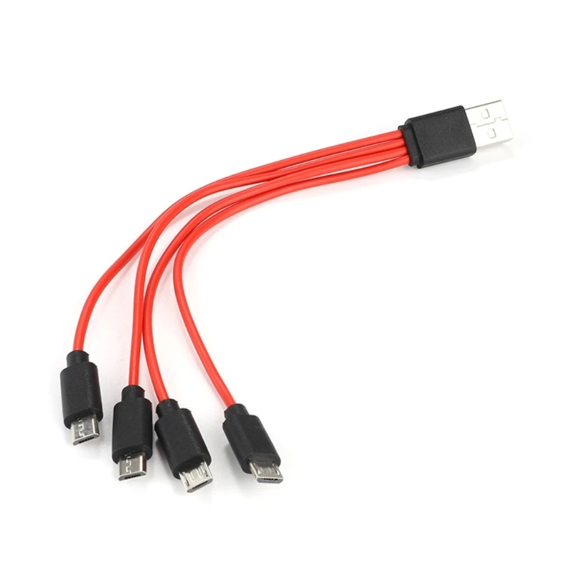 Multi Charging Cable Splitter Universal 4 in 1 Multi USB Cable Multiple Devices Cord for Android Phone Tablet E1YA charging cable usb cable usb charging cable usb splitter cable