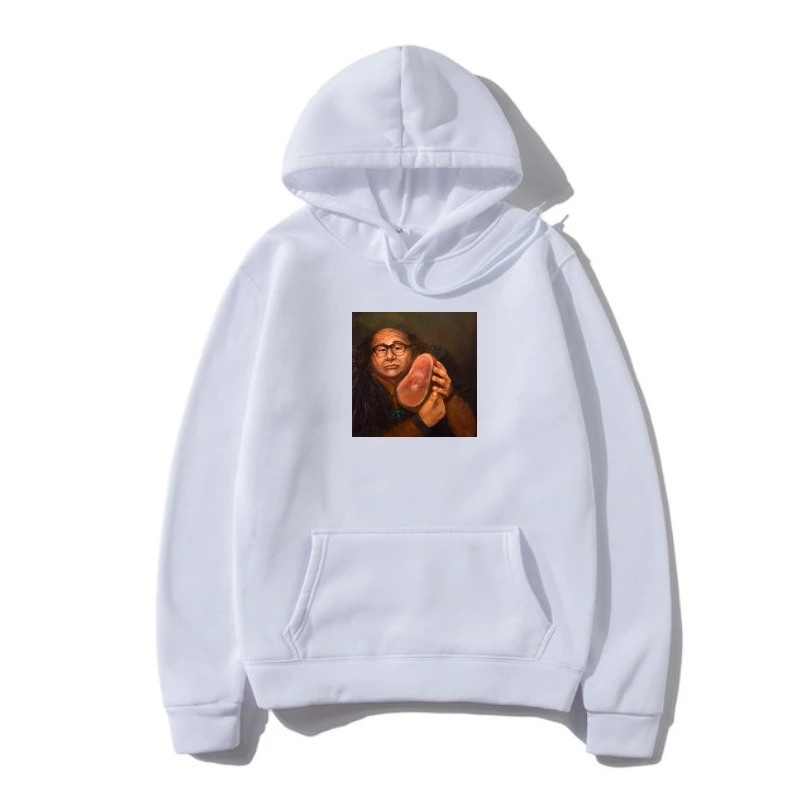 

Danny DeVito with his beloved ham Outerwear rum charlie day frank reynolds renaissance danny actor humor comedy