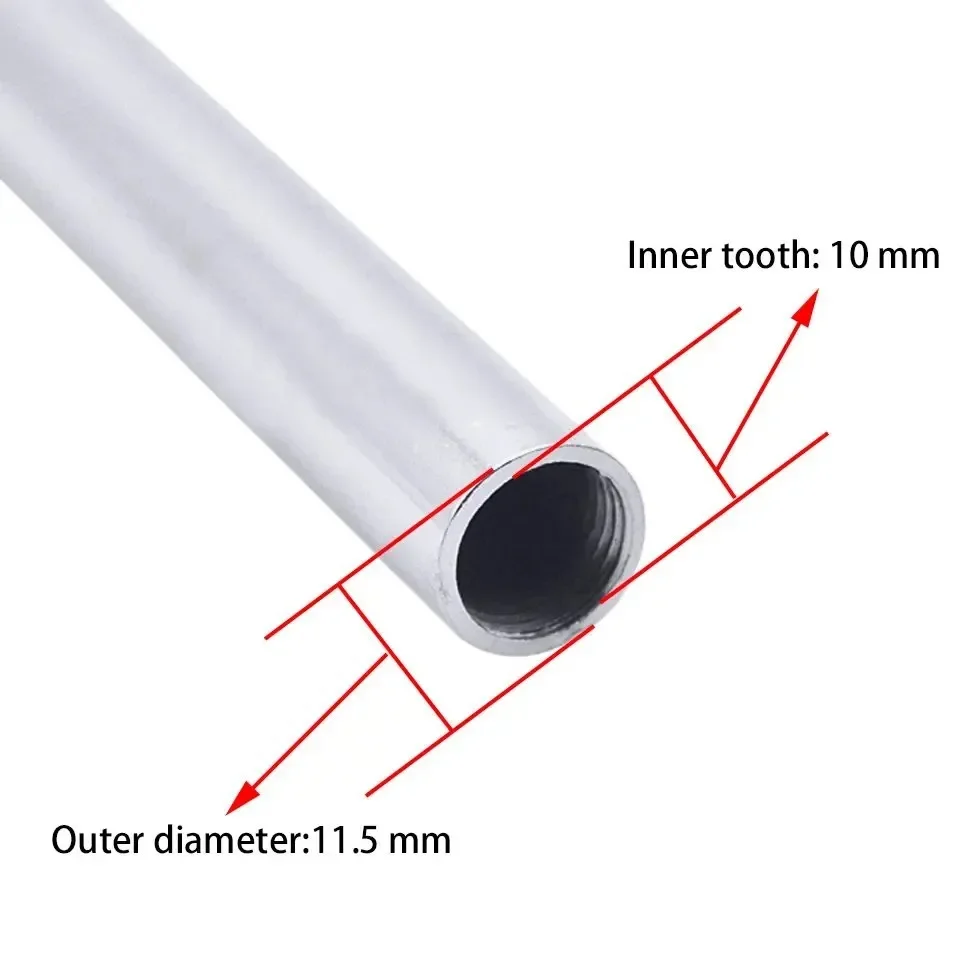 2PCS/lot M10*1 Inner Screw Tube Hollow Straight Rod Light Metal Accessory Connecting Tooth Tube led lamp accessories