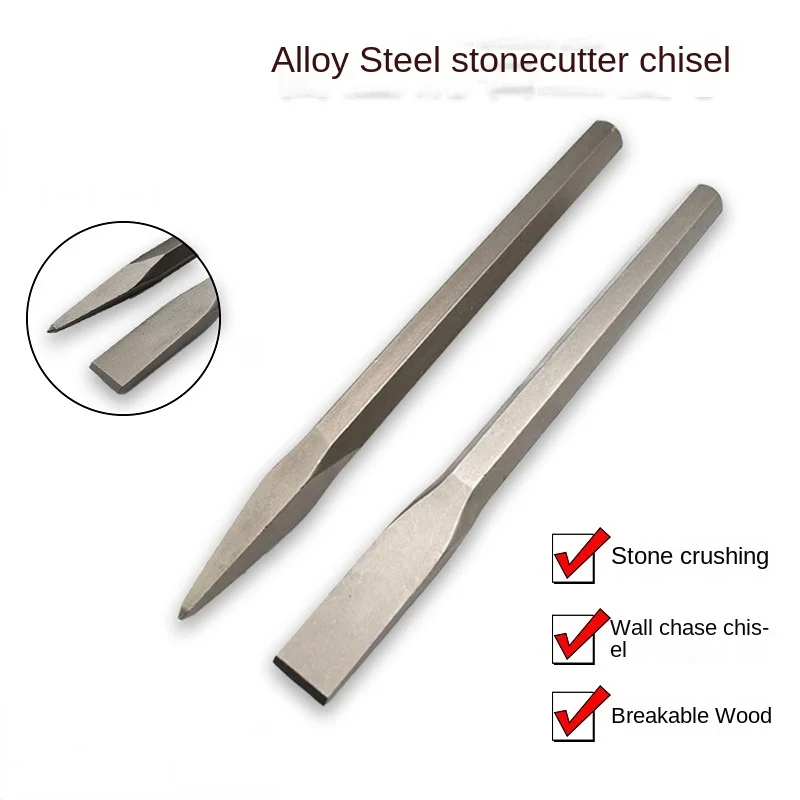 

Chisel, Stone Breaking Tool, Stone Splitting Tool, Manual Cement Pointed Chisel, Flat Head, Mason, Steel Chisel, Special Steel