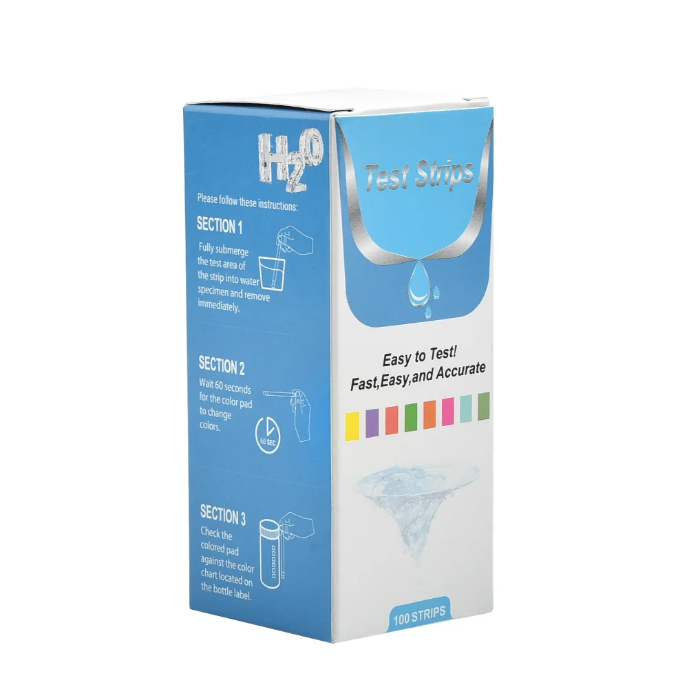 Water Total Hardness Test Strips Quick Easy Testing Kit 0-425 PPM New Water Quality Test Strip For Testing Hardness PH 100PCS water quality test kit
